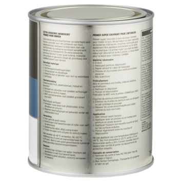 GAMMA Grondverf Binnen Extra Dekkend 750 Ml Grijs - Afbeelding 2