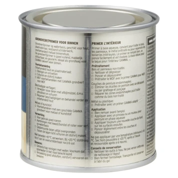 GAMMA Grondverf Voor Binnen 250 Ml Wit - Afbeelding 2