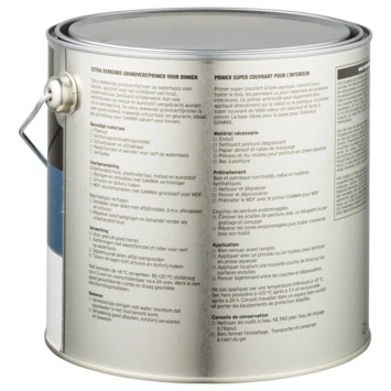 GAMMA Grondverf Binnen Extra Dekkend 2,5 L Grijs - Afbeelding 2