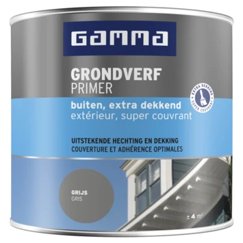 GAMMA Grondverf Buiten Extra Dekkend 250 Ml Grijs