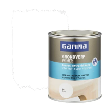 GAMMA Grondverf Binnen Extra Dekkend 750 Ml Wit - Afbeelding 4