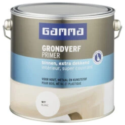 GAMMA Grondverf Binnen Extra Dekkend 2,5 L Wit