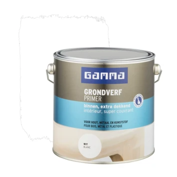 GAMMA Grondverf Binnen Extra Dekkend 2,5 L Wit - Afbeelding 4