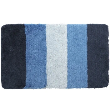 GAMMA Badmat Streep Blauw 90x60 Cm
