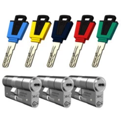 GAMMA Veiligheidscilinder 32/32 Mm SKG 3-sterren Gelijksluitend 3 Stuks