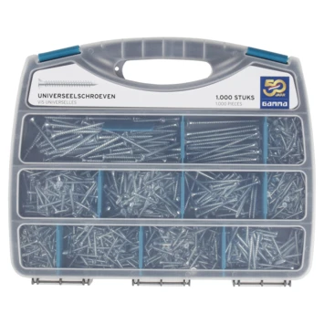 GAMMA 1000-delige Assortimentskoffer Universeelschroeven - Afbeelding 2
