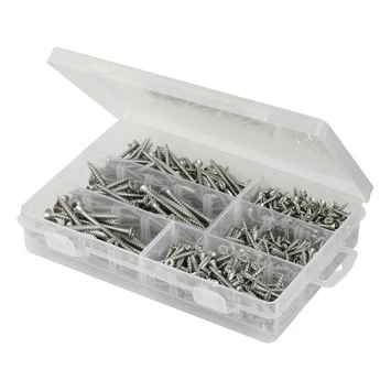 GAMMA Schroef Universeel Assortiment Platkop RVS 550 Stuks