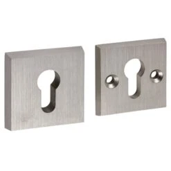 GAMMA Cilinderplaat Vierkant SKG*** Verdekt Aluminium RVS-look