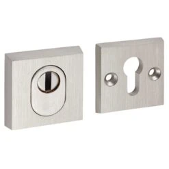 GAMMA Cilinderplaat Vierkant Anti-kerntrek SKG*** Aluminium RVS-look