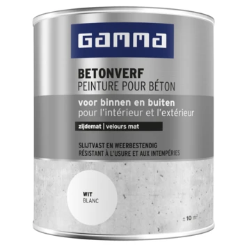 GAMMA Betonverf Zijdemat Wit 750 Ml