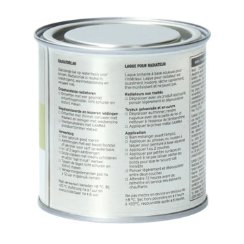 GAMMA Radiatorlak Hoogglans Wit 250ml - Afbeelding 2