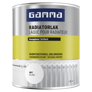 GAMMA Radiatorlak Hoogglans Wit 750 Ml