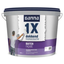 GAMMA Muurverf 1x Dekkend Buiten Wit 10 Liter