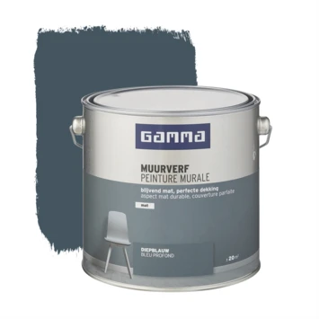 GAMMA Muurverf Diepblauw Mat 2,5 Liter