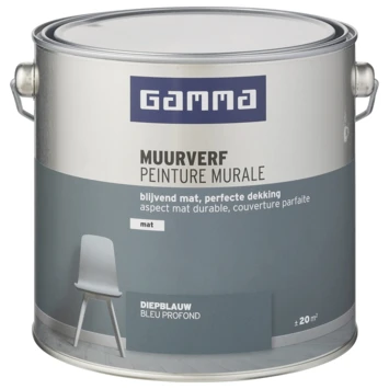 GAMMA Muurverf Diepblauw Mat 2,5 Liter - Afbeelding 2