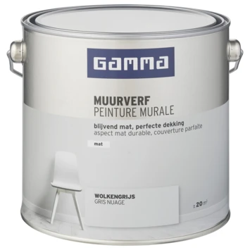 GAMMA Muurverf Wolkengrijs Mat 2,5 Liter - Afbeelding 2