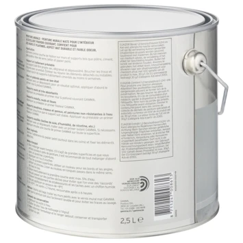 GAMMA Muurverf Wolkengrijs Mat 2,5 Liter - Afbeelding 4