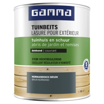 GAMMA Tuinbeits Tuinhuis & Schuur Dekkend Normandisch Bruin 750 Ml
