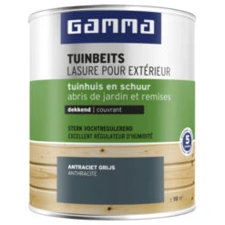 GAMMA Tuinbeits Tuinhuis & Schuur Dekkend RAL 7016 Antraciet Grijs 750 Ml