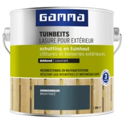 GAMMA Tuinbeits Schutting & Tuinhout Dekkend Donkerbruin 2,5 Liter