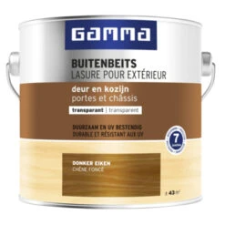 GAMMA Buitenbeits Deur & Kozijn Transparant Donker Eiken 2,5 Liter