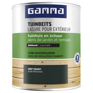 GAMMA Tuinbeits Tuinhuis & Schuur Dekkend RAL 9005 Diep Zwart 750 Ml