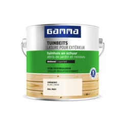 GAMMA Tuinbeits Tuinhuis & Schuur Dekkend RAL 9001 Crème Wit 2,5 Liter