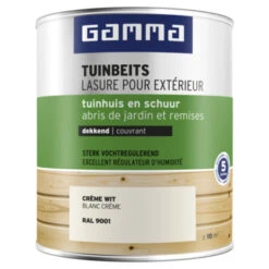 GAMMA Tuinbeits Tuinhuis & Schuur Dekkend RAL 9001 Crème Wit 750 Ml