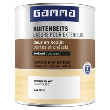 GAMMA Buitenbeits Deur & Kozijn Dekkend RAL 9010 Gebroken Wit 750 Ml