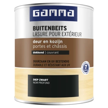 GAMMA Buitenbeits Deur & Kozijn Dekkend RAL 9005 Diep Zwart 750 Ml